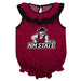 New Mexico State University Aggies Swirls Crimson Sleeveless Ruffle Onesie Logo Bodysuit