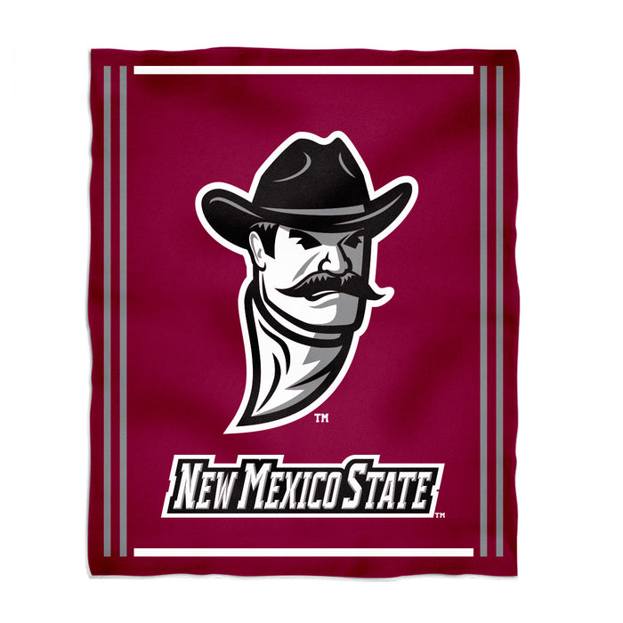 New Mexico State University Aggies Vive La Fete Kids Game Day Red Plush Soft Minky Blanket 36 x 48 Mascot
