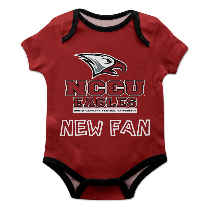 NCCU Eagles Vive La Fete Infant Game Day Maroon Short Sleeve Onesie New Fan Logo and Mascot Bodysuit - Vive La Fête - Online Apparel Store