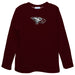 North Carolina Central Eagles Embroidered Maroon Long Sleeve Boys Tee Shirt
