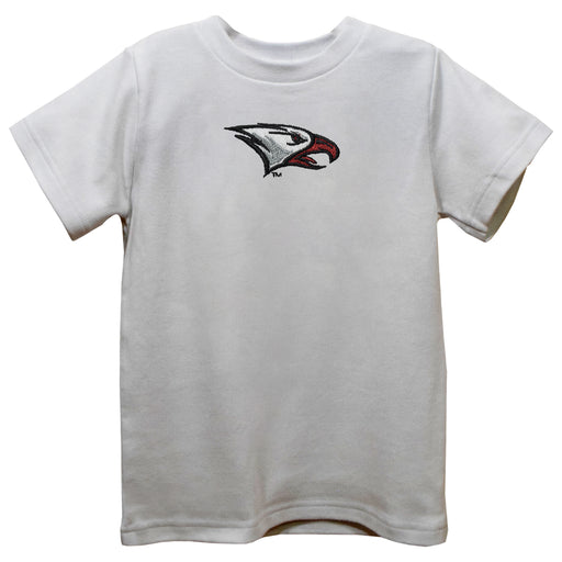 North Carolina Central Eagles Embroidered White Knit Short Sleeve Boys Tee Shirt