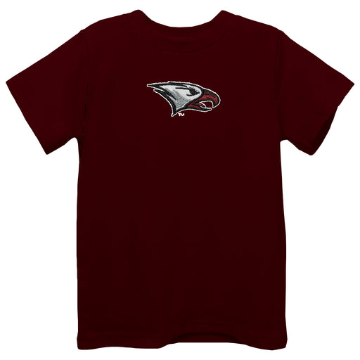 North Carolina Central Eagles Embroidered Maroon knit Short Sleeve Boys Tee Shirt