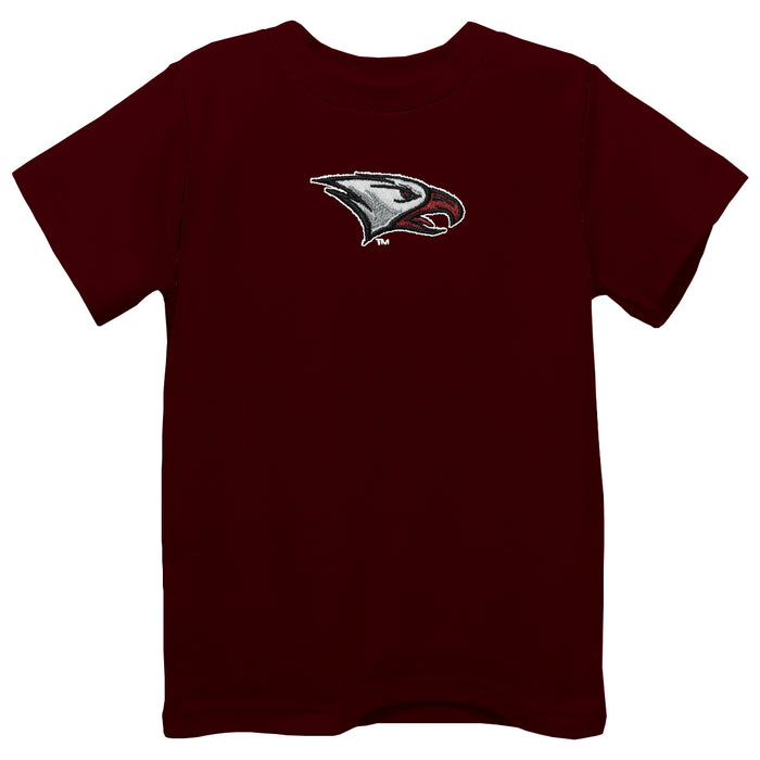 North Carolina Central Eagles Embroidered Maroon knit Short Sleeve Boys Tee Shirt