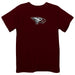 North Carolina Central Eagles Embroidered Maroon knit Short Sleeve Boys Tee Shirt
