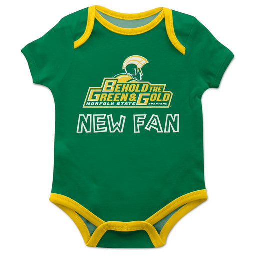 Norfolk State  Spartans Vive La Fete Infant Game Day Green Short Sleeve Onesie New Fan Logo and Mascot Bodysuit - Vive La Fête - Online Apparel Store