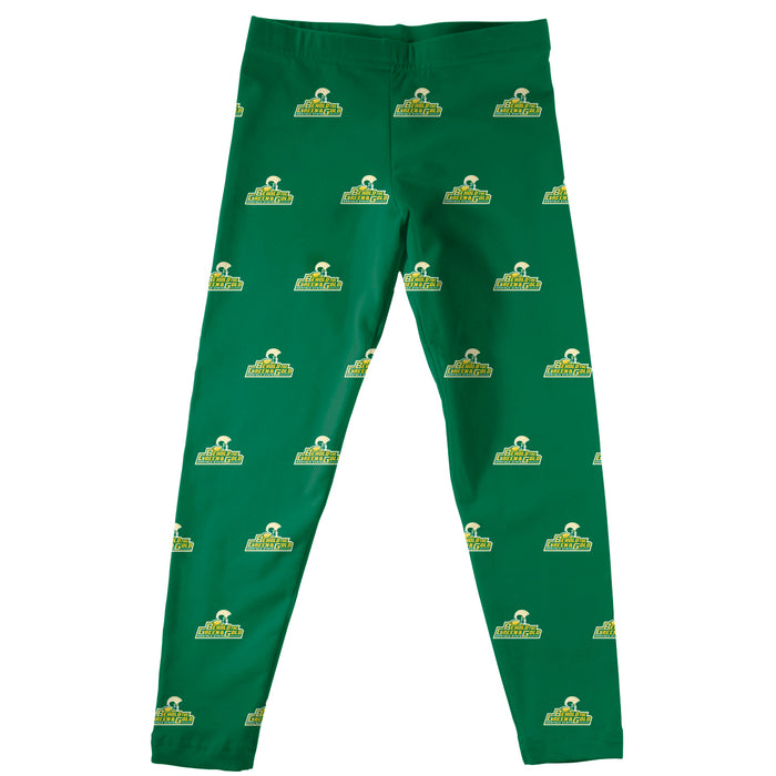 Norfolk State  Spartans Vive La Fete Girls Game Day All Over Logo Elastic Waist Classic Play Green Leggings Tights - Vive La Fête - Online Apparel Store