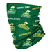 Norfolk State University Spartans Neck Gaiter Green All Over Logo - Vive La Fête - Online Apparel Store