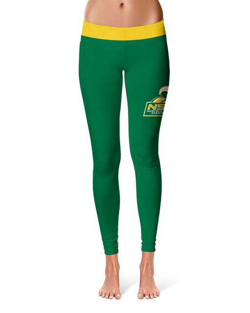 Norfolk State  Spartans Vive La Fete Game Day Collegiate Logo on Thigh Green Women Yoga Leggings 2.5 Waist Tights" - Vive La Fête - Online Apparel Store