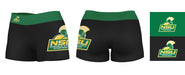 Norfolk State Spartans Vive La Fete Logo on Thigh & Waistband Black & Green Women Yoga Booty Workout Shorts 3.75 Inseam" - Vive La Fête - Online Apparel Store