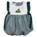 Norfolk State Spartans Embroidered Hunter Green Gingham Short Sleeve Girls Bubble