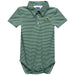 Norfolk State University Spartans Embroidered Hunter Green Stripe Knit Polo Onesie