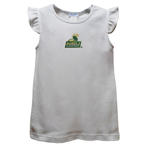 Norfolk State University Spartans Embroidered White Knit Angel Sleeve