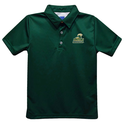 Norfolk State University Spartans Embroidered Hunter Green Short Sleeve Polo Box