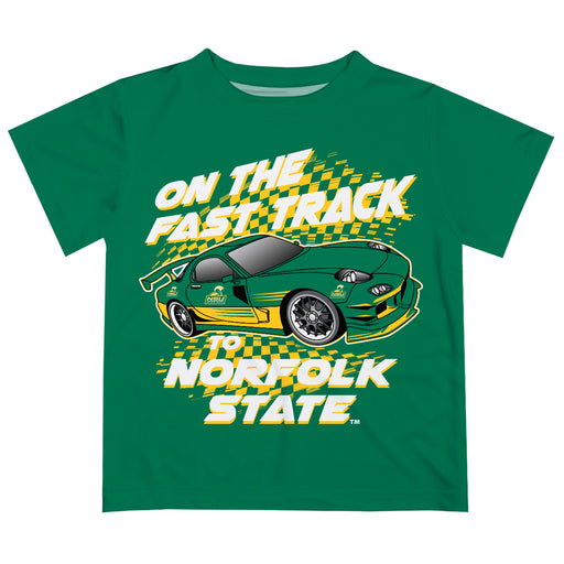 Norfolk State Spartans Vive La Fete Fast Track Boys Game Day Green Short Sleeve Tee