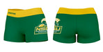 Norfolk State Spartans Vive La Fete Logo on Thigh & Waistband Green Gold Women Yoga Booty Workout Shorts 3.75 Inseam - Vive La Fête - Online Apparel Store