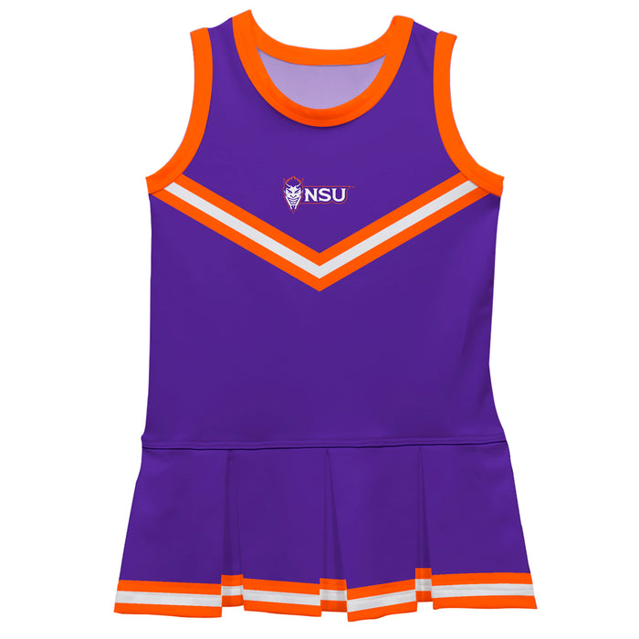 Northwestern State Demons Vive La Fete Game Day Purple Sleeveless Cheerleader Dress