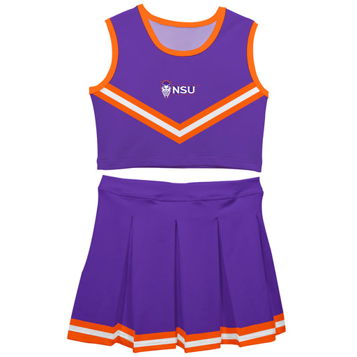 Northwestern State Demons Vive La Fete Game Day Purple Sleeveless Cheerleader Set