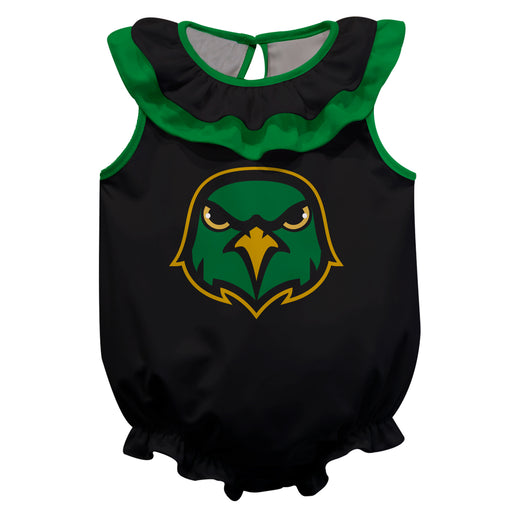 Northern Virginia NightHawks NOVA Black Green Sleeveless Ruffle Onesie Logo Bodysuit by Vive La Fete
