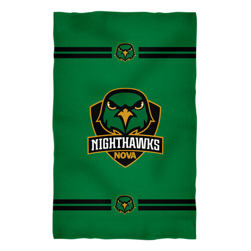 Northern Virginia NightHawks NOVA Game Day Absorvent Premium Green Beach Bath Towel 51 x 32" Logo and Stripes" - Vive La Fête - Online Apparel Store