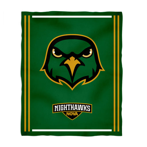 Northern Virginia NightHawks NOVA Vive La Fete Kids Game Day Green Plush Soft Minky Blanket 36 x 48 Mascot