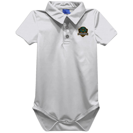 Northern Virginia NightHawks NOVA Embroidered White Solid Knit Polo Onesie