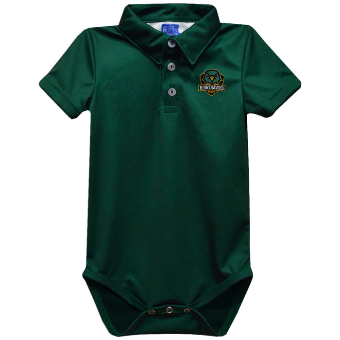 Northern Virginia NightHawks NOVA Embroidered Hunter Green Solid Knit Polo Onesie