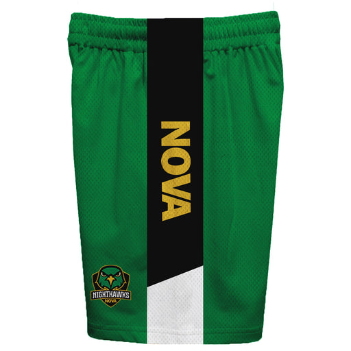Northern Virginia NightHawks Vive La Fete Game Day Green Stripes Boys Solid Black Athletic Mesh Short - Vive La Fête - Online Apparel Store