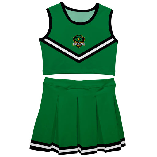 Northern Virginia NightHawks NOVA Vive La Fete Game Day Green Sleeveless Cheerleader Set