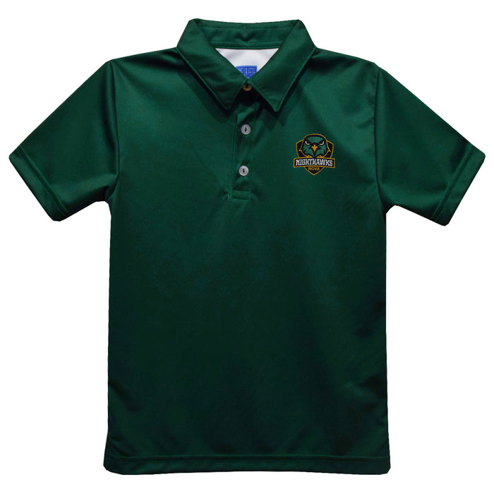 Northern Virginia NightHawks NOVA Embroidered Hunter Green Short Sleeve Polo Box Shirt