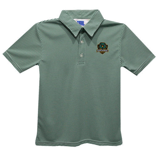 Northern Virginia NightHawks NOVA Embroidered Hunter Green Stripes Short Sleeve Polo Box Shirt