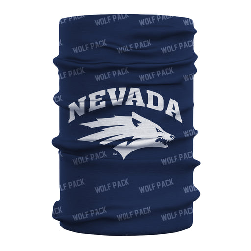 University of Nevada, Reno Wolfpack Vive La Fete All Over Logo Collegiate Face Cover Soft 4-Way Stretch Neck Gaiter - Vive La Fête - Online Apparel Store