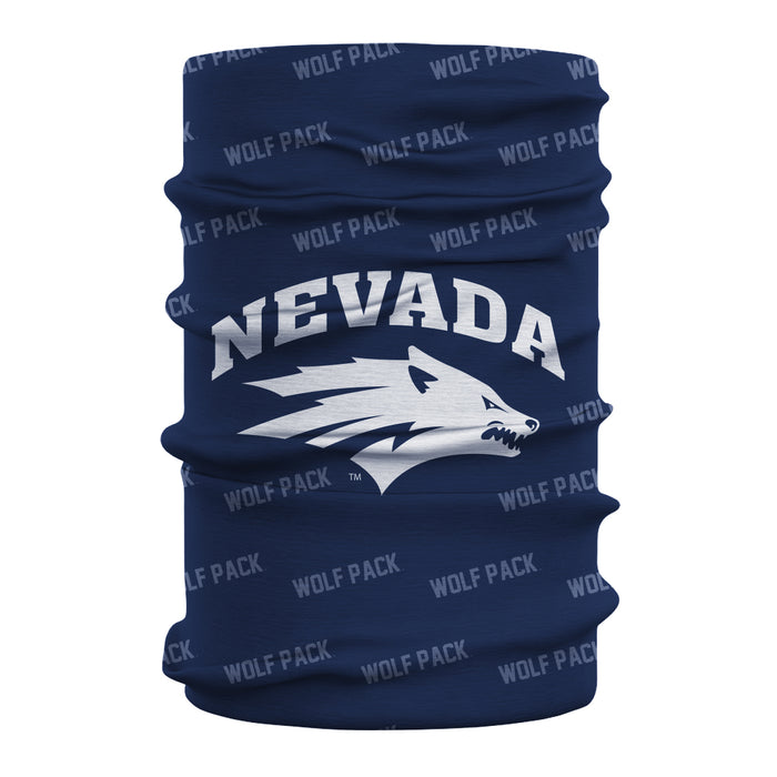 University of Nevada, Reno Wolfpack Vive La Fete All Over Logo Collegiate Face Cover Soft 4-Way Stretch Neck Gaiter - Vive La Fête - Online Apparel Store