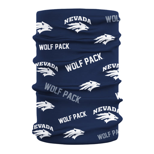University of Nevada, Reno Wolfpack Vive La Fete All Over Logo Collegiate Face Cover Soft 4-Way Stretch Neck Gaiter - Vive La Fête - Online Apparel Store