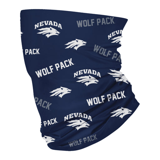 University of Nevada, Reno Wolfpack Vive La Fete All Over Logo Collegiate Face Cover Soft 4-Way Stretch Neck Gaiter - Vive La Fête - Online Apparel Store