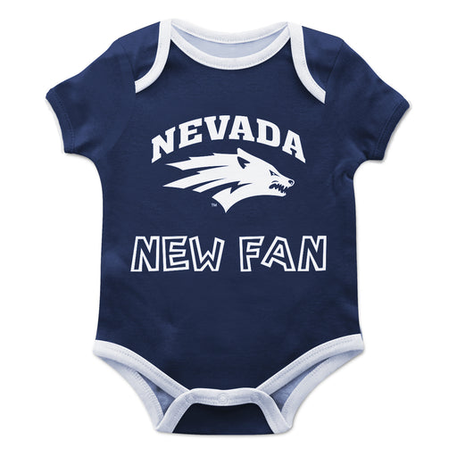 Nevada Wolfpack UNR Vive La Fete Infant Game Day Navy Short Sleeve Onesie New Fan Logo and Mascot Bodysuit - Vive La Fête - Online Apparel Store
