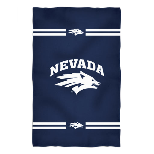 Nevada Wolfpack UNR Vive La Fete Game Day Absorvent Premium Navy Beach Bath Towel 51 x 32" Logo and Stripes" - Vive La Fête - Online Apparel Store