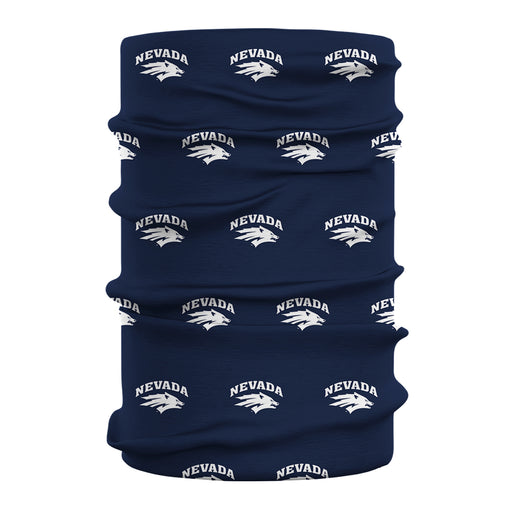 Nevada Wolfpack UNR Vive La Fete All Over Logo Game Day Collegiate Face Cover Soft 4-Way Stretch Two Ply Neck Gaiter - Vive La Fête - Online Apparel Store
