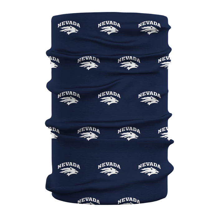 Nevada Wolfpack UNR Vive La Fete All Over Logo Game Day Collegiate Face Cover Soft 4-Way Stretch Two Ply Neck Gaiter - Vive La Fête - Online Apparel Store