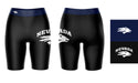 Nevada Wolfpack UNR Vive La Fete Game Day Logo on Thigh and Waistband Black and Navy Women Bike Short 9 Inseam" - Vive La Fête - Online Apparel Store