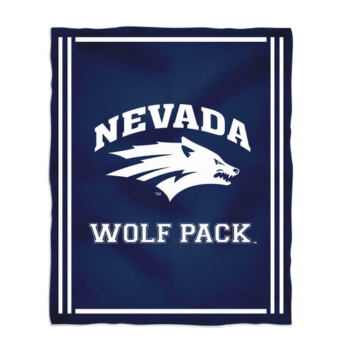 University of Nevada Reno Wolfpack Vive La Fete Kids Game Day Blue Plush Soft Minky Blanket 36 x 48 Mascot