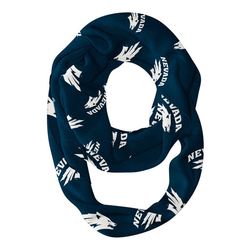 Nevada Wolfpack UNR Vive La Fete Repeat Logo Game Day Collegiate Women Light Weight Ultra Soft Infinity Scarf