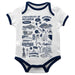 University of Nevada Reno Wolfpack Hand Sketched Vive La Fete Impressions Artwork Infant White Short Sleeve Onesie Bodys
