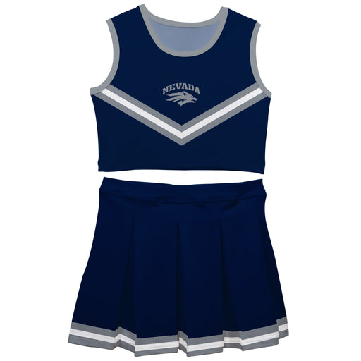 University of Nevada Reno Wolfpack Vive La Fete Game Day Navy Sleeveless Cheerleader Set