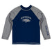 Nevada Wolfpack UNR Vive La Fete Logo Blue Gray Long Sleeve Raglan Rashguard