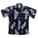 University of Nevada Reno Wolfpack Navy Hawaiian Short Sleeve Button Down Shirt