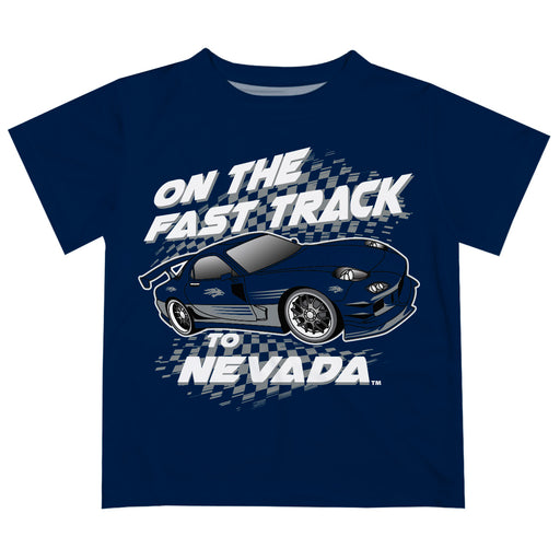 University of Nevada Reno Wolfpack Vive La Fete Fast Track Boys Game Day Navy Short Sleeve Tee