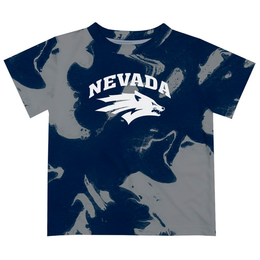 University of Nevada Reno Wolfpack Vive La Fete Marble Boys Game Day Navy Short Sleeve Tee