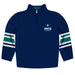 UNC Wilmington Seahawks UNCW Vive La Fete Game Day Navy Quarter Zip Pullover Stripes on Sleeves
