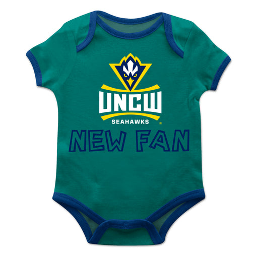 UNC Wilmington Seahawks UNCW Vive La Fete Infant Game Day Teal Short Sleeve Onesie New Fan Logo and Mascot Bodysuit