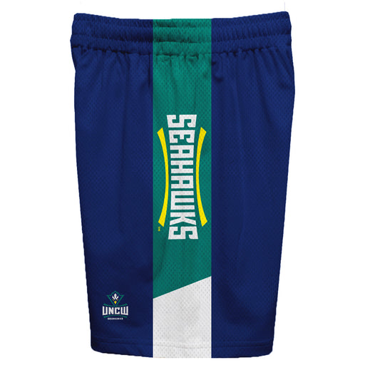 UNC Wilmington Seahawks UNCW Vive La Fete Game Day Blue Stripes Boys Solid Teal Athletic Mesh Short - Vive La Fête - Online Apparel Store